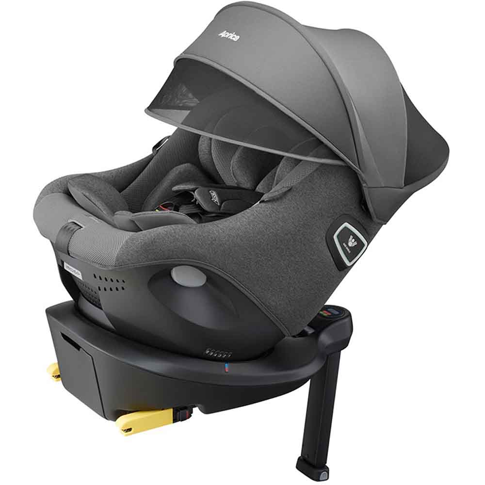 クルリラ プライト ナイトグレー  アップリカ チャイルドシート 長期利用 ISOFIX 回転式 ベビー用品 カー用品 Aprica