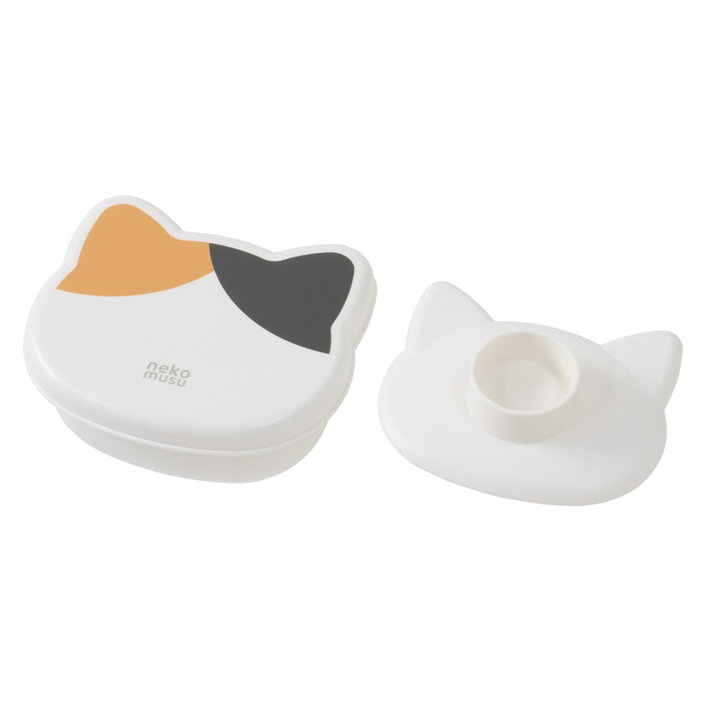 ねこむす おにぎりケース LS-22 OSK ねこむす 三毛 おにぎり おむすびケース かわいい おにぎりボックス 爆弾おにぎり ランチグッズ ねこむす ブラウン（三毛） ブラック（クロ） ホワイト（シロ） グレー（ハチワレ）