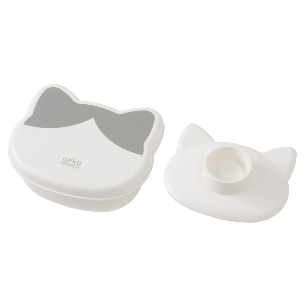 ねこむす おにぎりケース LS-22 OSK ねこむす 三毛 おにぎり おむすびケース かわいい おにぎりボックス 爆弾おにぎり ランチグッズ ねこむす ブラウン（三毛） ブラック（クロ） ホワイト（シロ） グレー（ハチワレ）