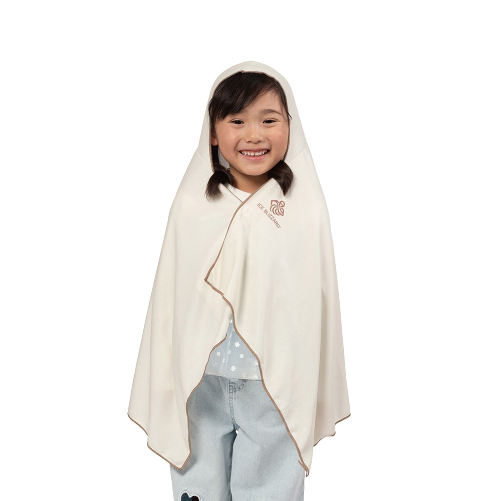 ICE BLIZZARD PONCHO KIDS  クールポンチョ COOL ひんやり 気化熱 濡らして振る UVカット 抗菌防臭 キッズ