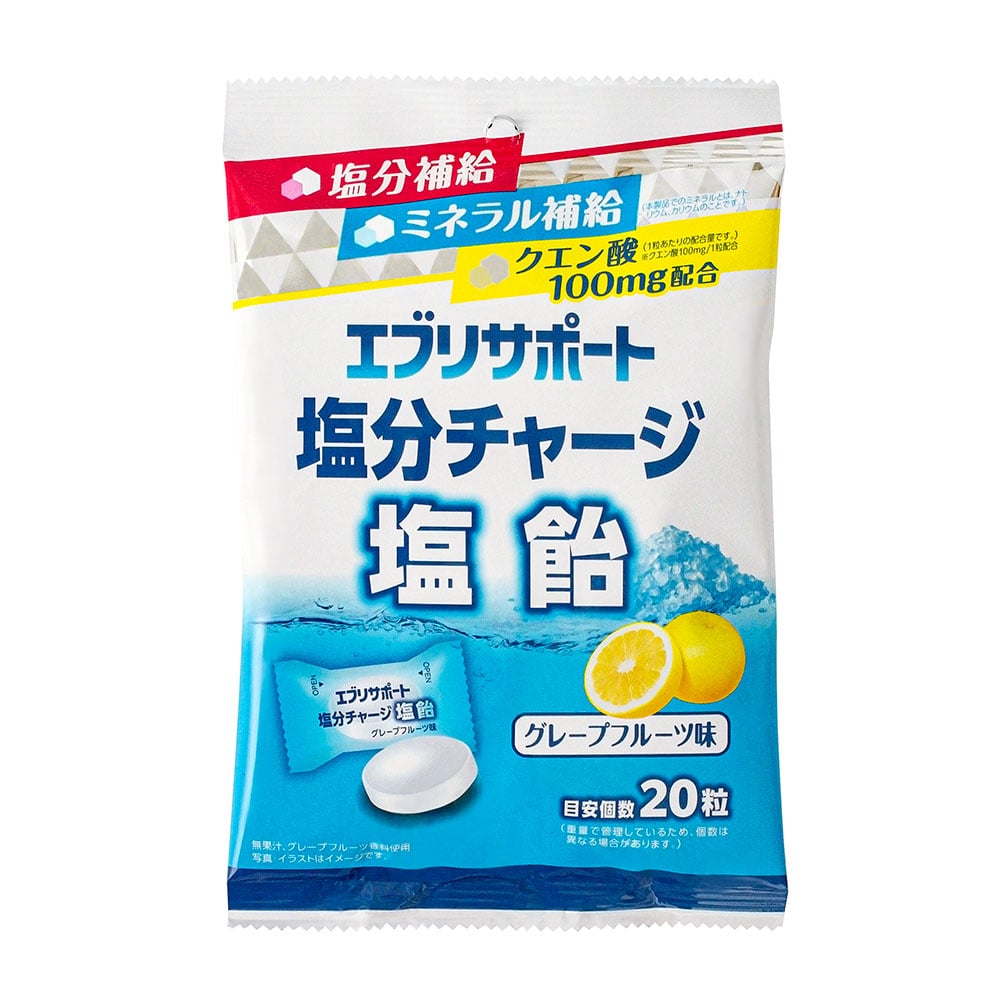 【6個】エブリサポート塩分Cシオアメ 80G  塩飴 塩あめ 塩分チャージ エブリサポート
