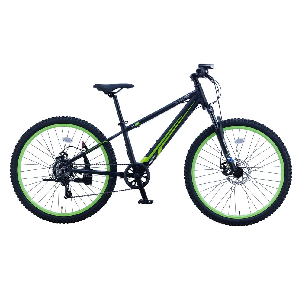 完成車】Kawasaki 24インチ ジュニアマウンテンバイク フラット