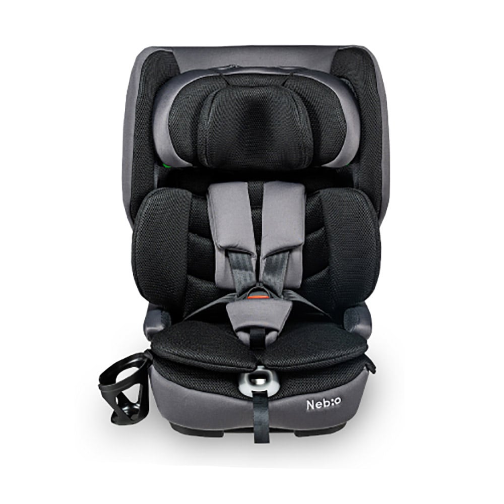 フォールドピット  チャイルドシート ジュニアシート UN ECE R129/04適合 ISOFIX固定 ロングユース 15ケ月頃～12歳頃 折りたたみ機能付き コンパクト 持ち運び ヘッドレスト14段階調整 ネビオ Nebio ブラック ネイビー モカ チャコールグレー