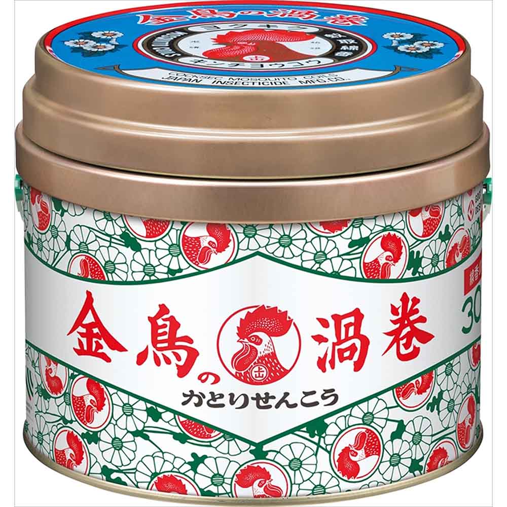 【3個セット】金鳥の渦巻V 30巻 缶 73388 縁側 夏休み 風鈴 煙 キャンプ 墓参り 花火 伝統 蚊遣り豚 夕涼み 金鳥の渦巻