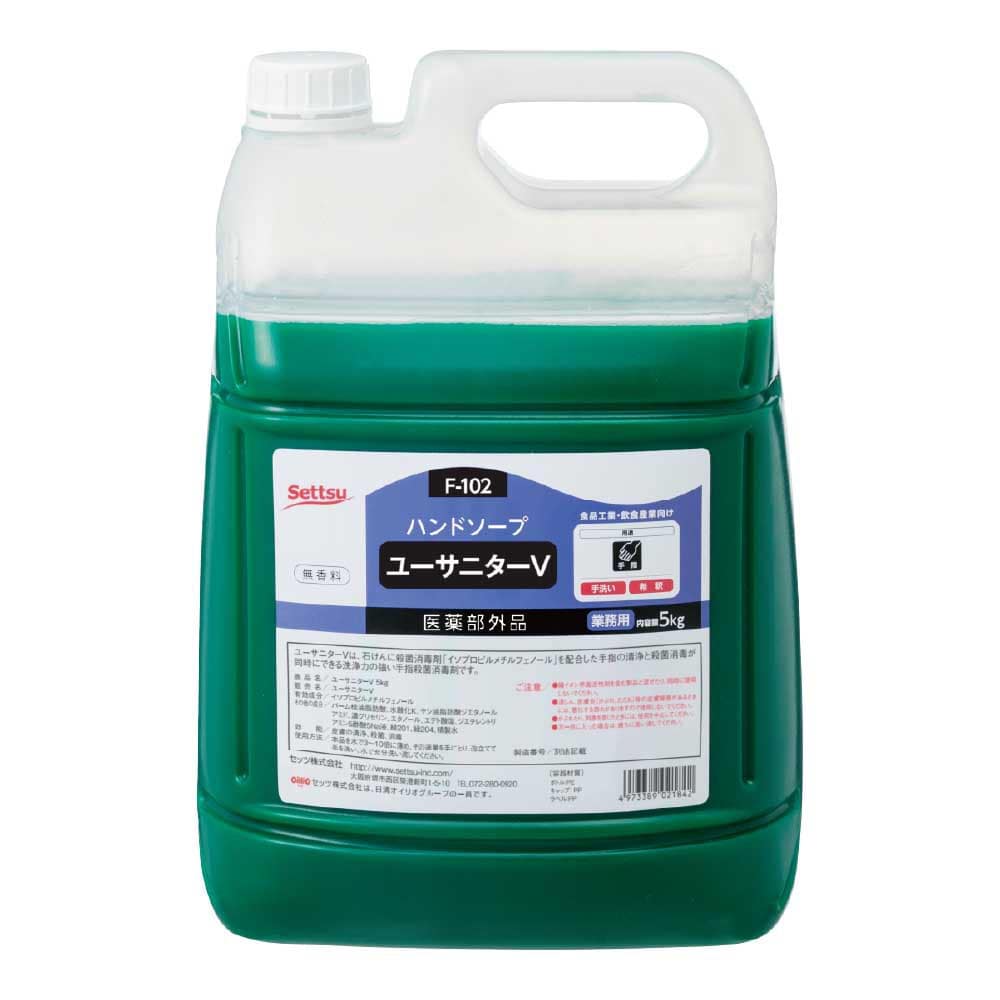 ユーサニターV 5kg F-102 ハンドソープ 薬用 医薬部外品 無香料 濃縮タイプ 泡 弱アルカリ性