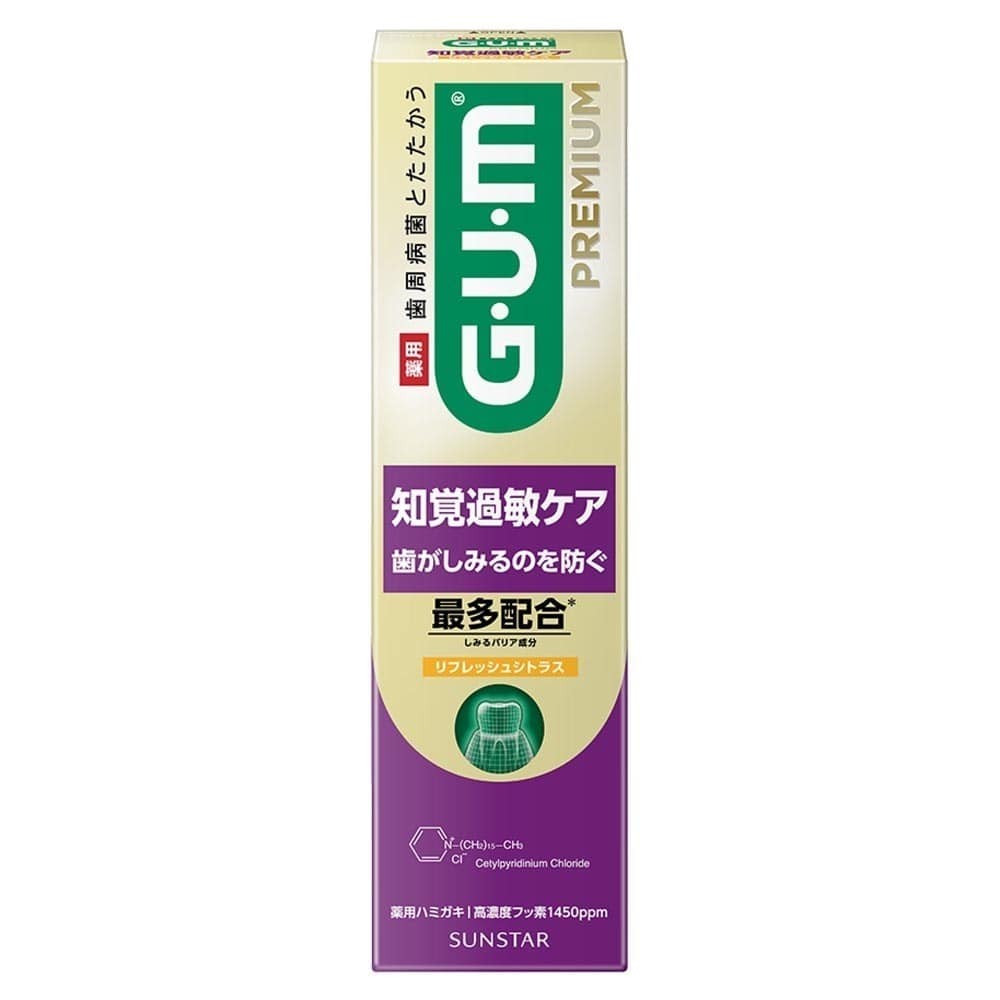 GUM プレミアムデンタルペースト知覚過敏ケア 90g 27883 GUM デンタルペースト 歯磨き 歯みがき粉 オーラルケア サンスター マイルドハーブ リフレッシュシトラス 【B】