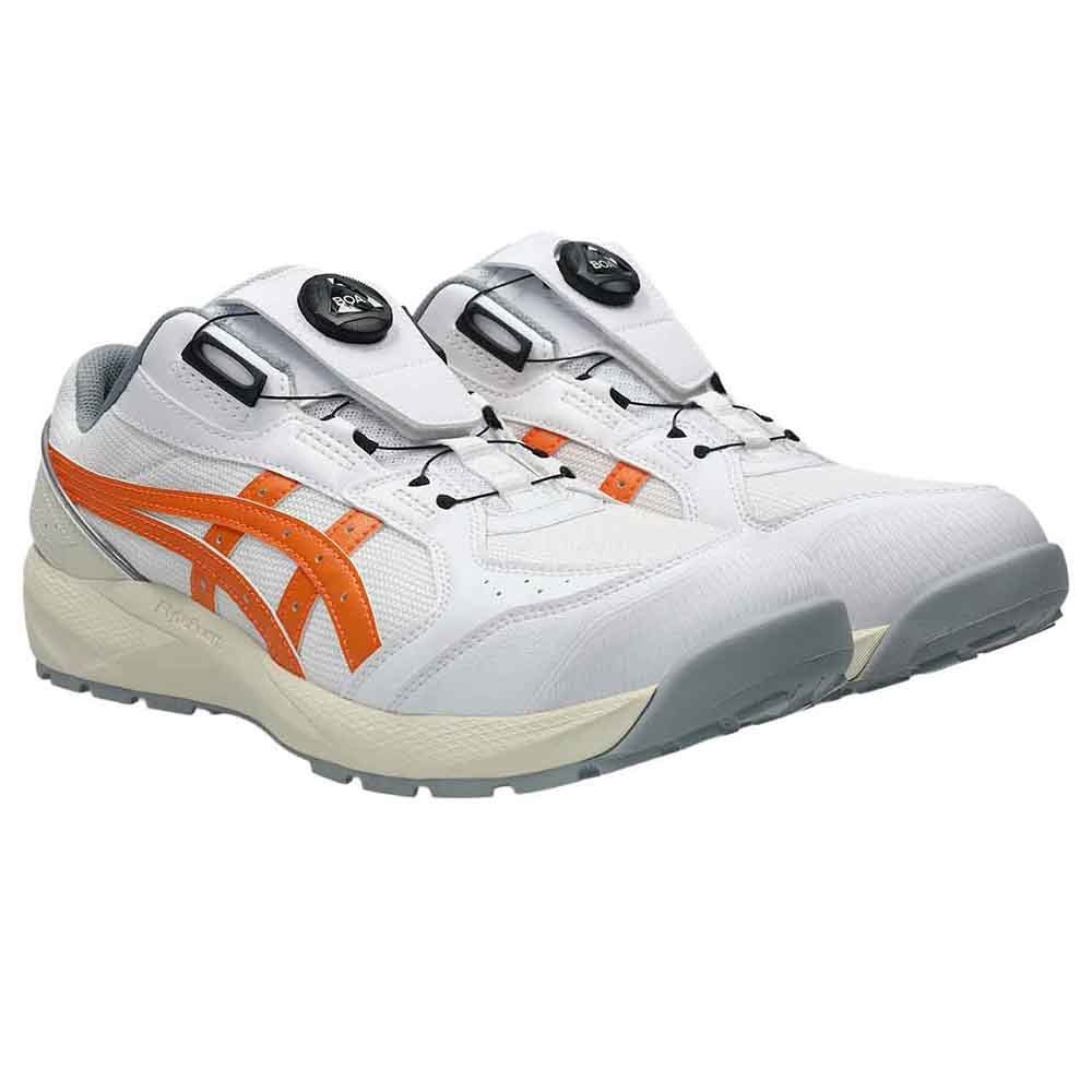 安全靴 ホワイト／サンピーチ CP229-100 アシックス ASICS ボア BOA 安全靴 セフティースニーカー プロスニーカー JSAA規格 軽量 履き心地 ウィンジョブ