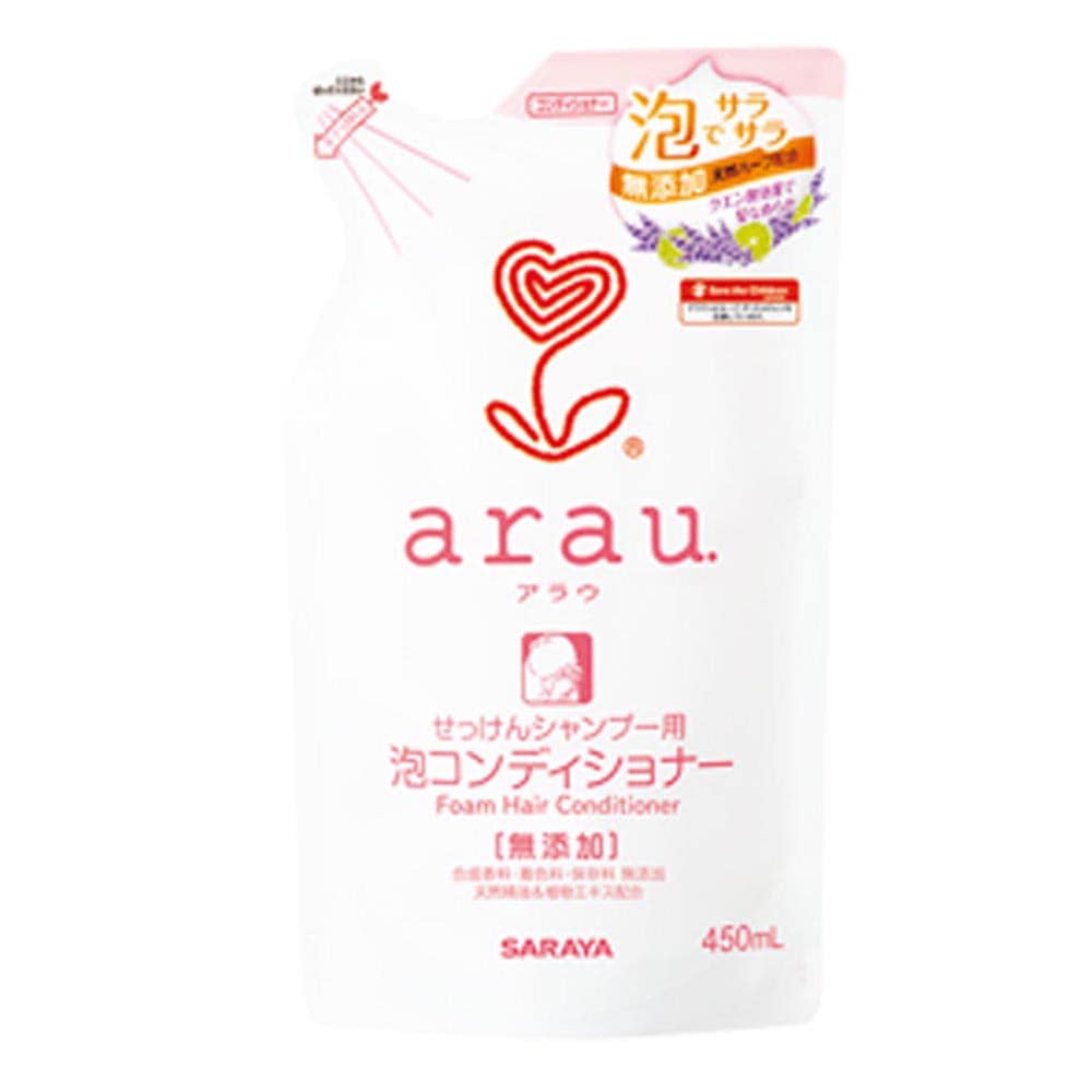 【20個】アラウ. 泡コンディショナー 詰替用 450ml サラヤ アラウ 無添加 せっけん コンディショナー 天然アロマ 植物エキス 泡 自然派 環境 アラウ.
