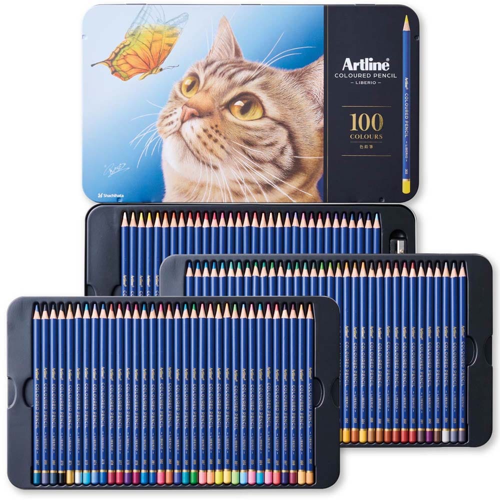 アートライン色鉛筆 リベリオ100色セット KCPL-100C/H シヤチハタ アートライン 色鉛筆 文房具 アートライン
