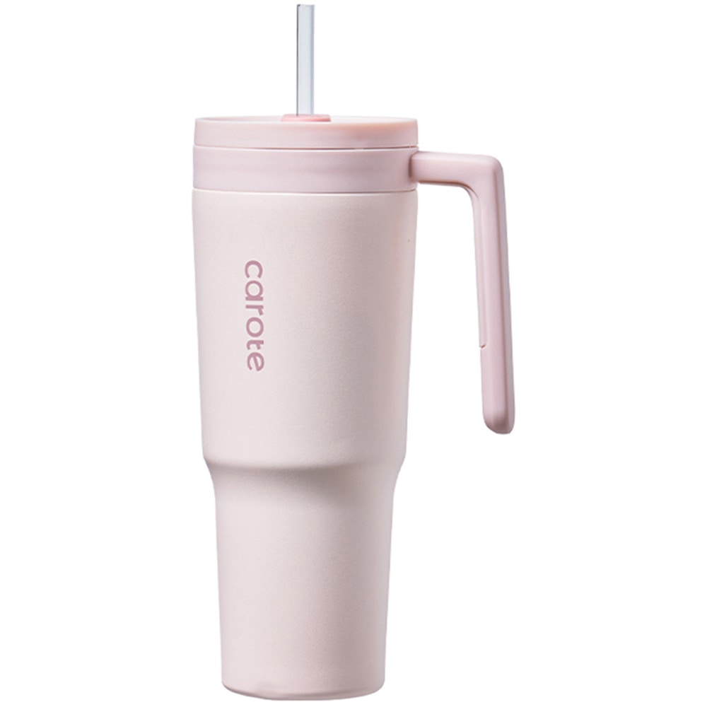 取っ手付きタンブラー 1200ml MegaGrip  タンブラー 1.2L ストロー 保冷 大容量 取っ手付き かわいい ピンク ブルー カローテ カローテ