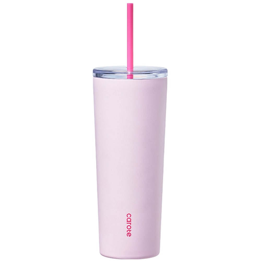 タンブラー 950ml ClearTop  タンブラー 0.95L ストロー 保冷 大容量 蓋付き かわいい ピンク イエロー カローテ カローテ