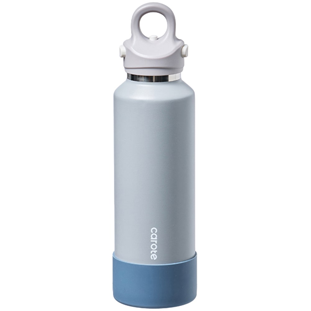 炭酸対応 マグボトル 600ml PRESSOFF  マグボトル 水筒 0.6L 炭酸対応 保温 保冷 かわいい アイボリー ダークグレー カローテ カローテ
