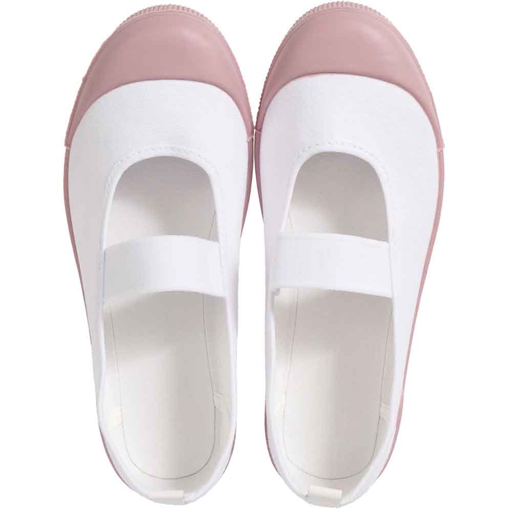 上履き（22cm） 0521-shos-22 上履き キャンバス素材 布製 上靴 子供靴 バレエタイプ 小学校 保育園 幼稚園 スクールシューズ アンジュスマイル グレー ダスティピンク スモーキーブルー ブラック