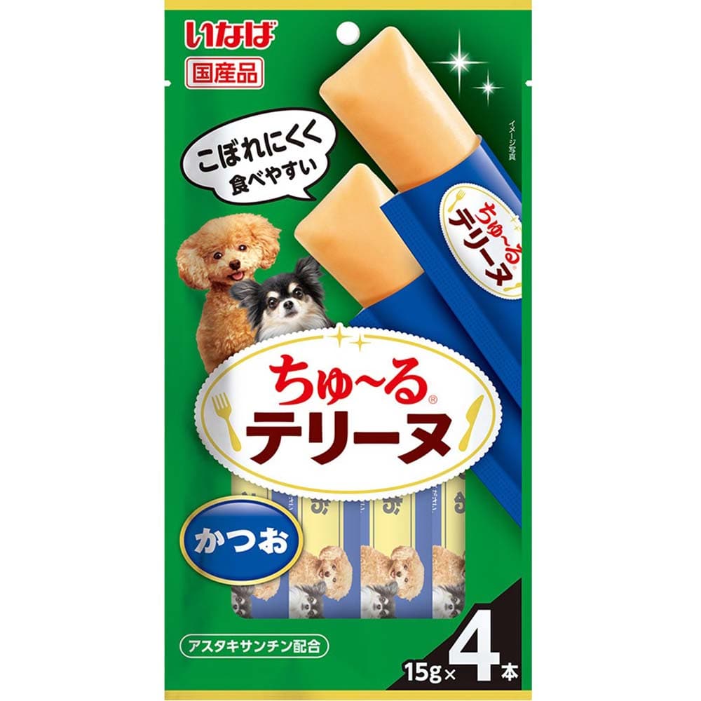 ちゅ~るテリーヌ 15g×4本 DS-479 犬 ドッグフード いなば サーモン ペットフード ちゅーる おやつ 間食 スナック いなば サーモン味 かつお味 チーズ味 さつまいも りんご&ささみ味 バナナ&ささみ味 マンゴー&ささみ味 モモ&ささみ味
