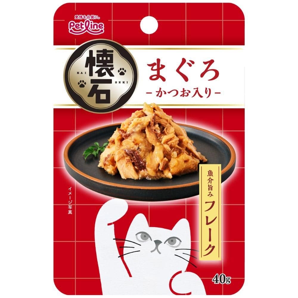 レトルト フレーク まぐろ かつお入り キャットフード ウェットフード 成猫用 おかず まぐろ かつお 健康維持 少量 水分補給 懐石