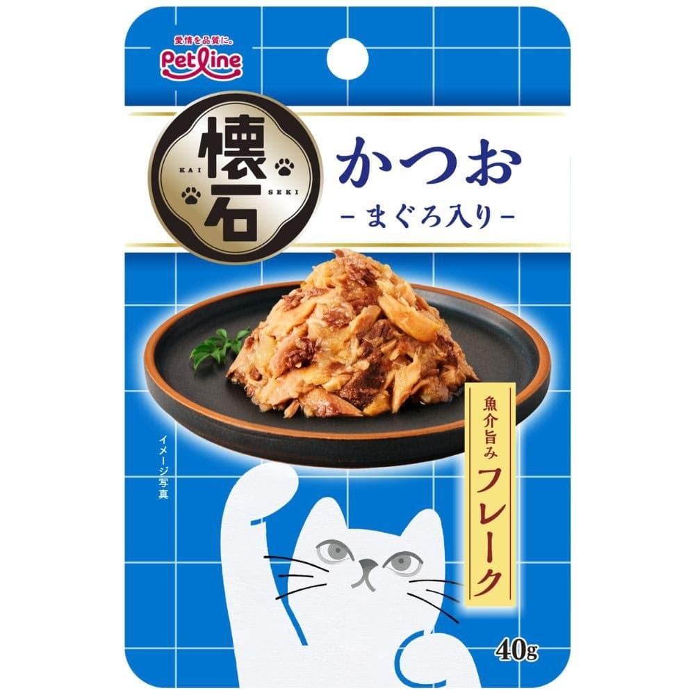 レトルト フレーク かつお キャットフード ウェットフード 成猫用 おかず 健康維持 少量 水分補給 懐石 まぐろ入り ささみとまぐろ入り 白身魚とまぐろ入り