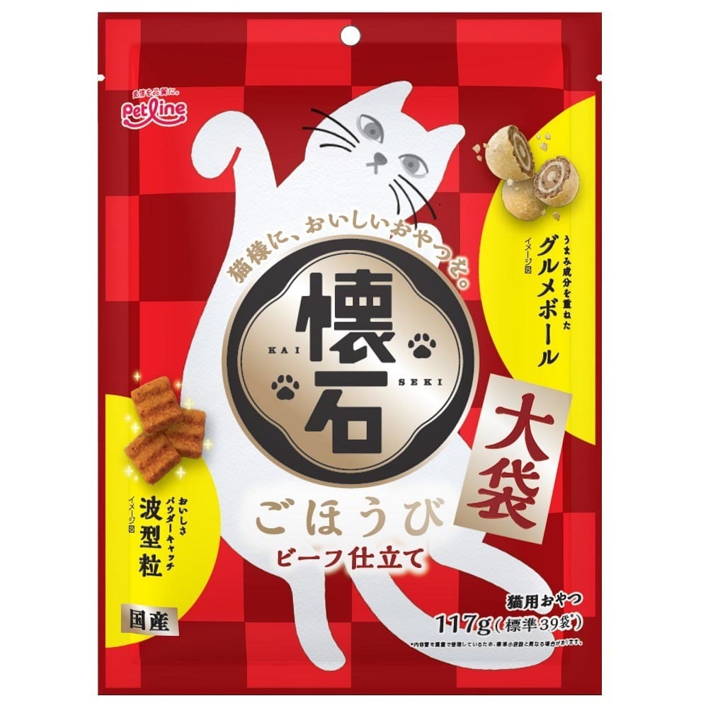 ビーフ仕立て 117g キャットフード おやつ 成猫用 おやつ ビーフ仕立て 健康維持 小分けパック ご褒美 懐石ごほうび