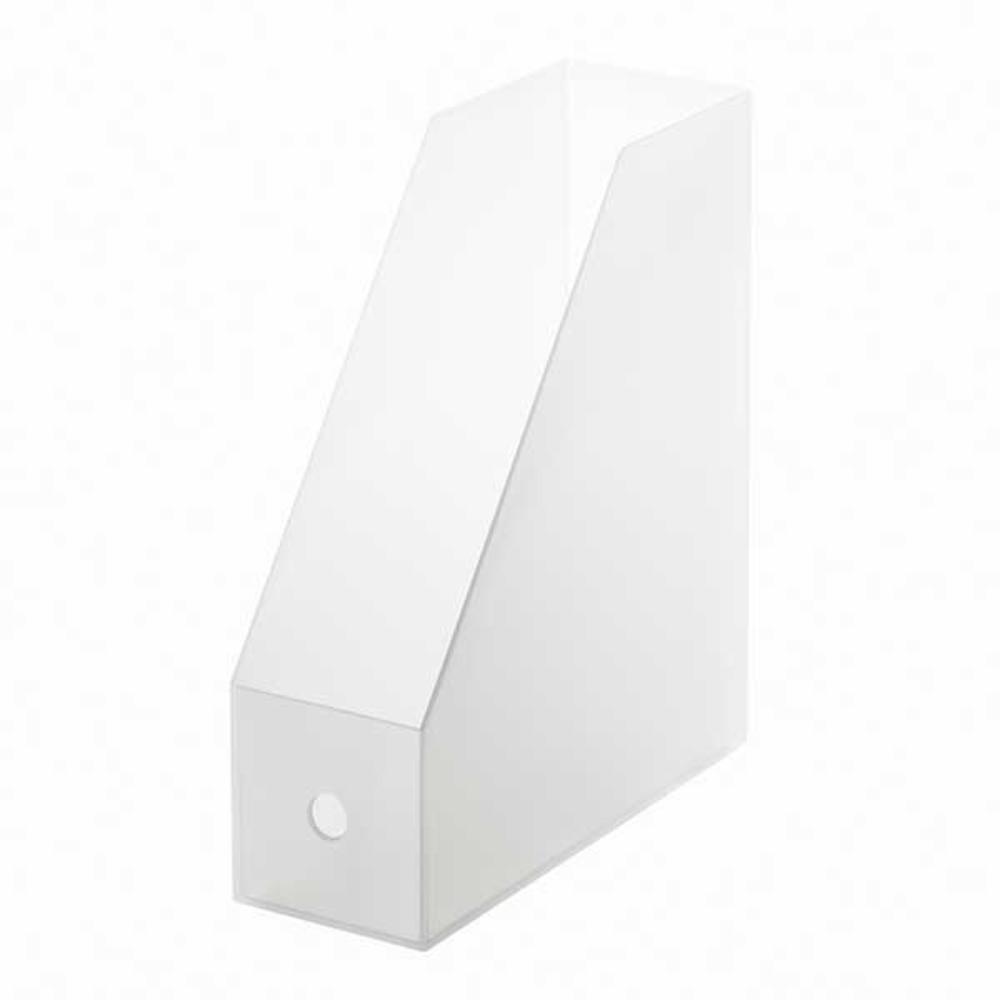 どこでも!ファイルボックス ななめスリム MA-3150 ファイルボックス 収納ケース 収納 ボックス 斜め B4 書類 本 透明 スリム ベストコ クリア ホワイト
