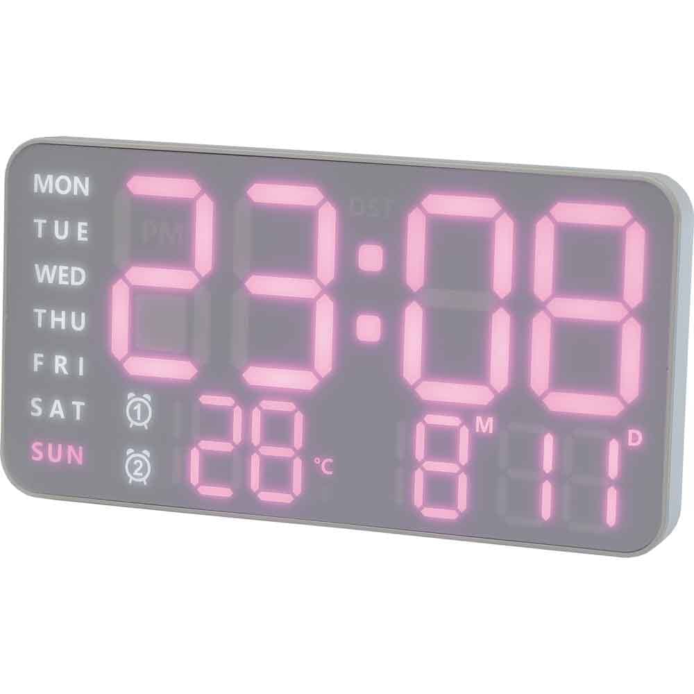 LED CLOCK Cielo SLW366 SLW370 SLW371 SLW372 デジタル時計 置き時計 掛け時計 目覚まし時計 室温計 LED アラーム カレンダー おしゃれ SLOWER ブラック/ホワイトLED ホワイト/ホワイトLED ホワイト/ブルーLED ホワイト/ピンクLED 【B】