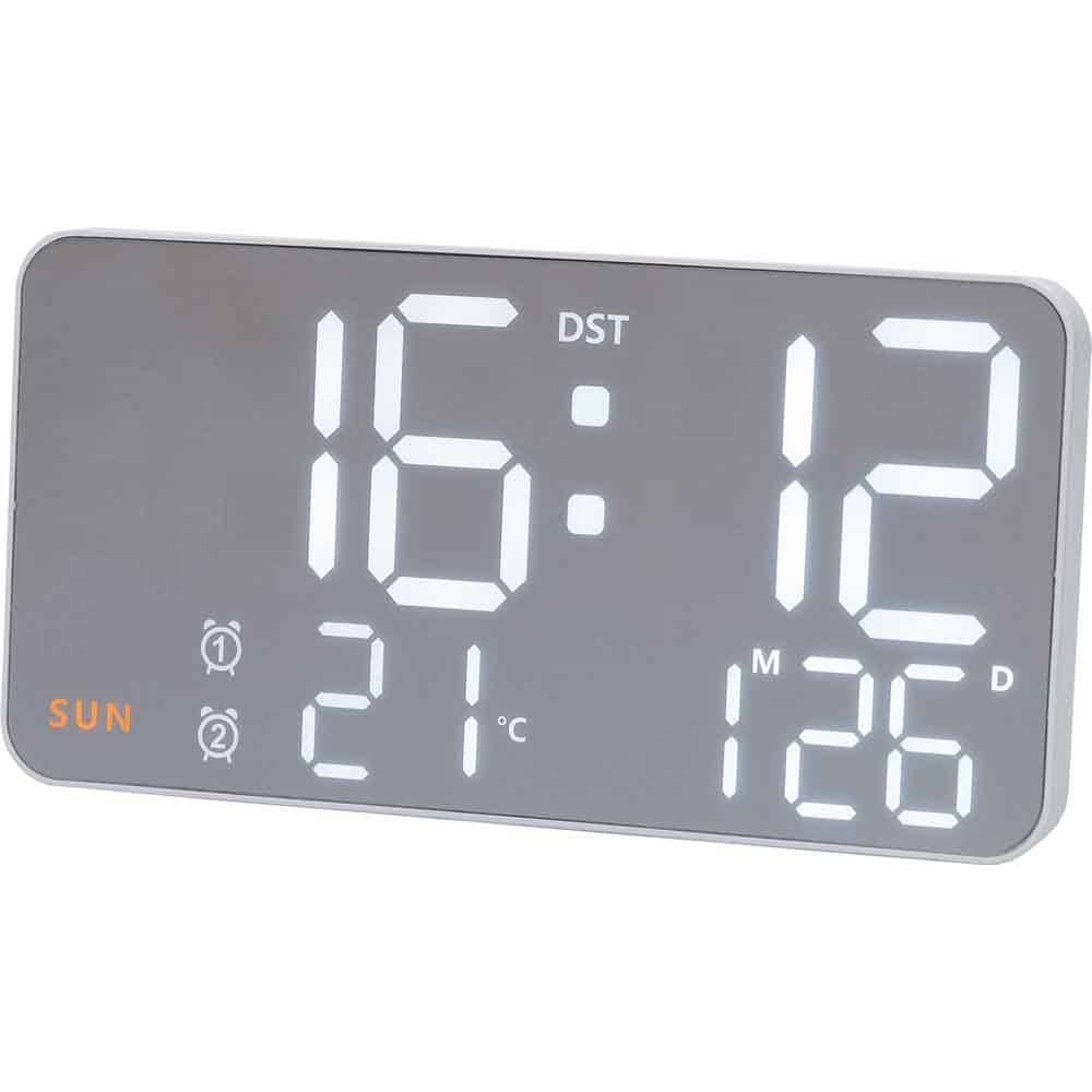LED CLOCK Cielo ICE SLW413 デジタル時計 置き時計 掛け時計 目覚まし時計 室温計 LED アラーム インテリア カレンダー おしゃれ SLOWER 【B】