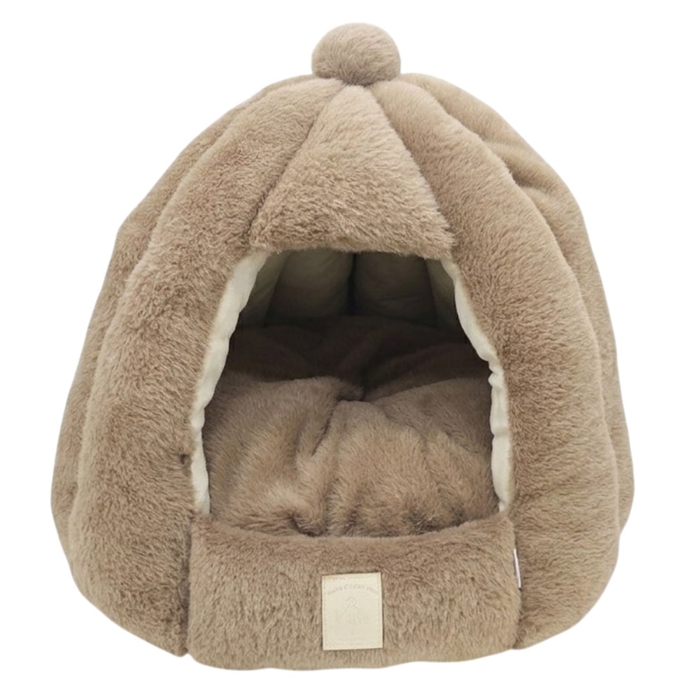 【倉庫登録】もこもこふわり ドーム Mサイズ PH-42MBR 犬 ペットベッド あごのせ カドラー おしゃれ 猫 あったかい かわいい 小型犬 adorable pet’s ブラウン ピンク