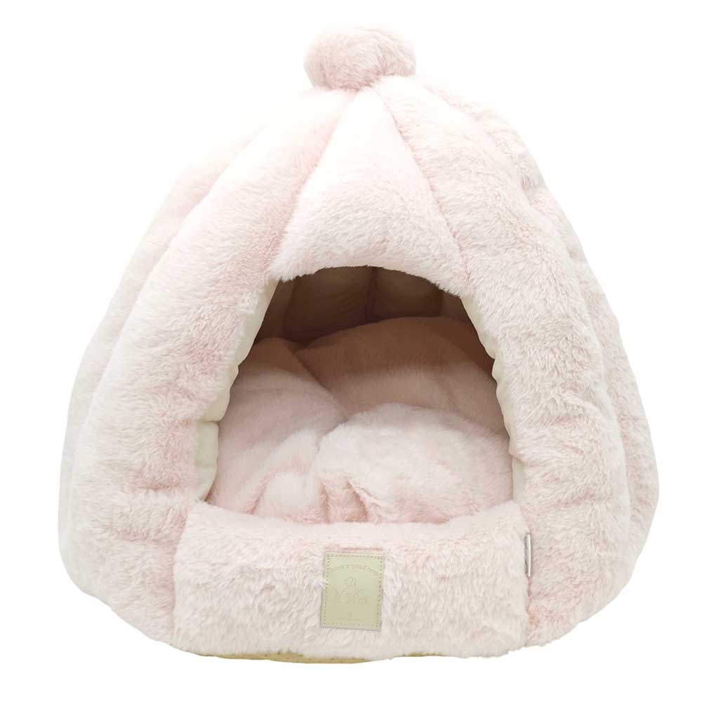 【倉庫登録】もこもこふわり ドーム Mサイズ PH-42MBR 犬 ペットベッド あごのせ カドラー おしゃれ 猫 あったかい かわいい 小型犬 adorable pet’s ブラウン ピンク