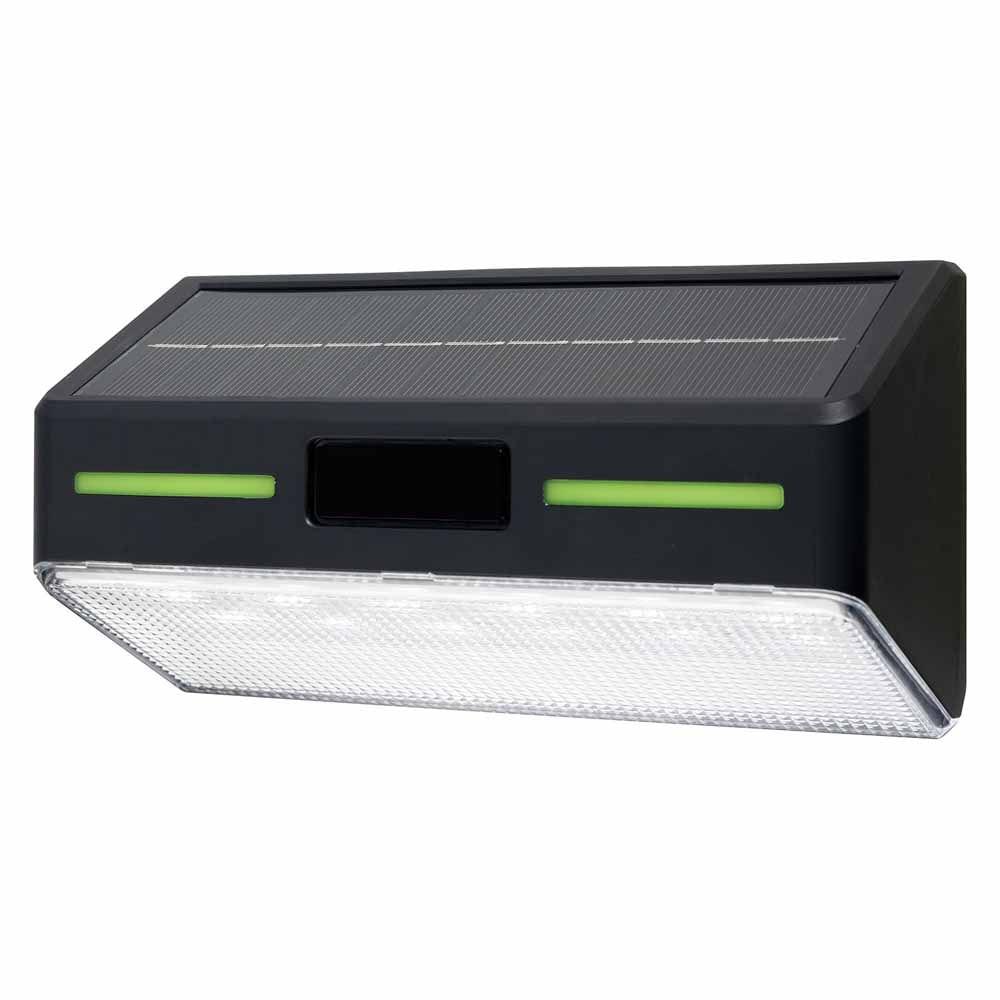 フラットセンサーウォールライト 調光 ESL-KF500SL<br>ELPA エルパ 防犯用品 センサーライト 屋外用ライト ソーラー式 ウォールライト 玄関灯 デザイン性 明るさ3段階 防水 朝日電器株式会社