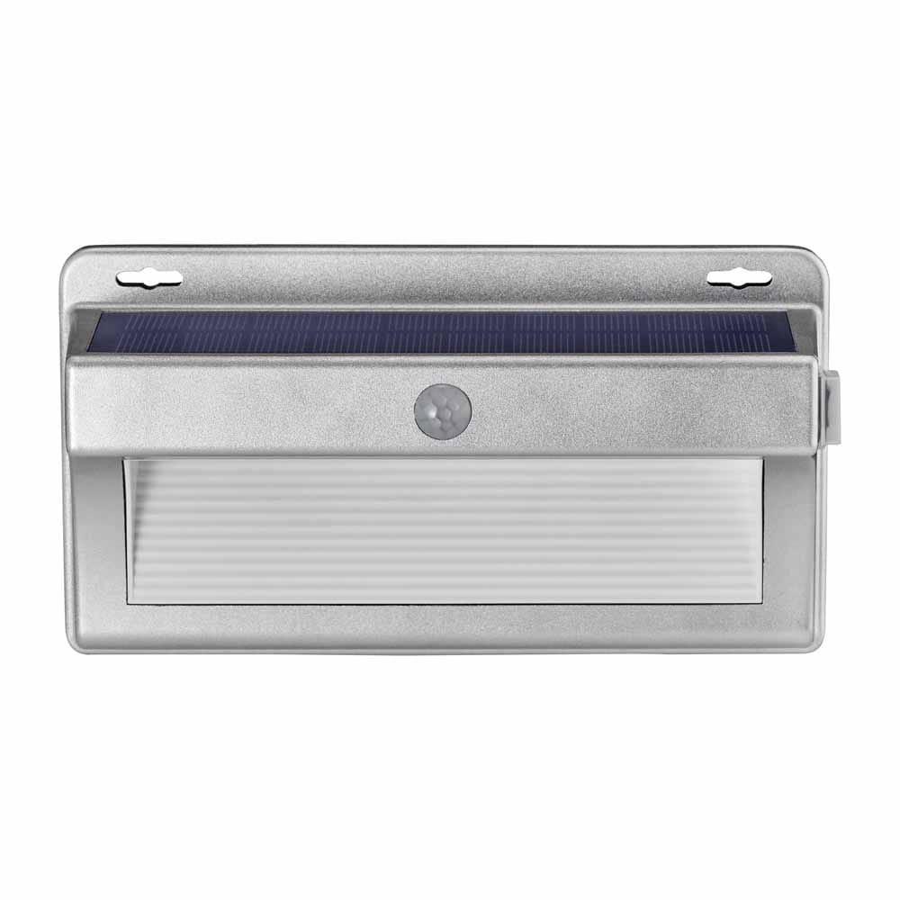 アルミウォールライト ESL-KA400SL<br>ELPA エルパ 防犯用品 センサーライト 屋外用ライト ソーラー式 ウォールライト 玄関灯 デザイン性 下方向照射 防水 朝日電器株式会社