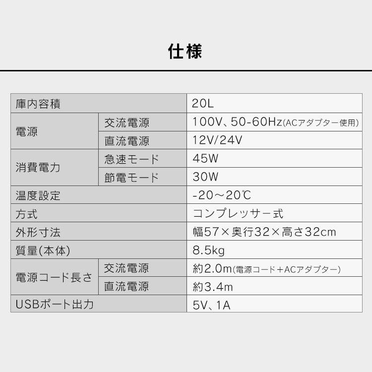 冷蔵庫 車載対応冷蔵冷凍庫 20L カーキ PCR-20U 【プラザセレクト】