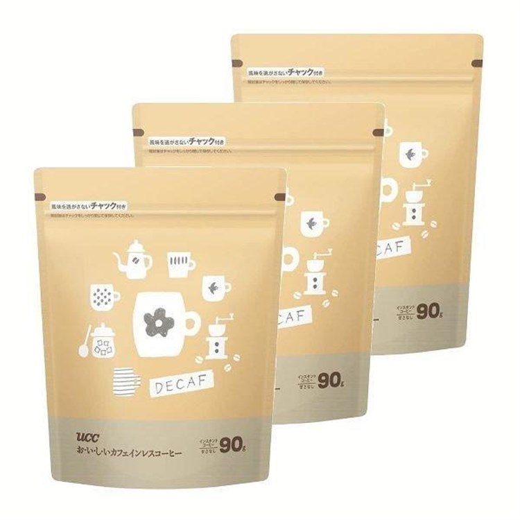 UCC 【3点セット】UCC おいしいカフェインレスコーヒー袋 90g