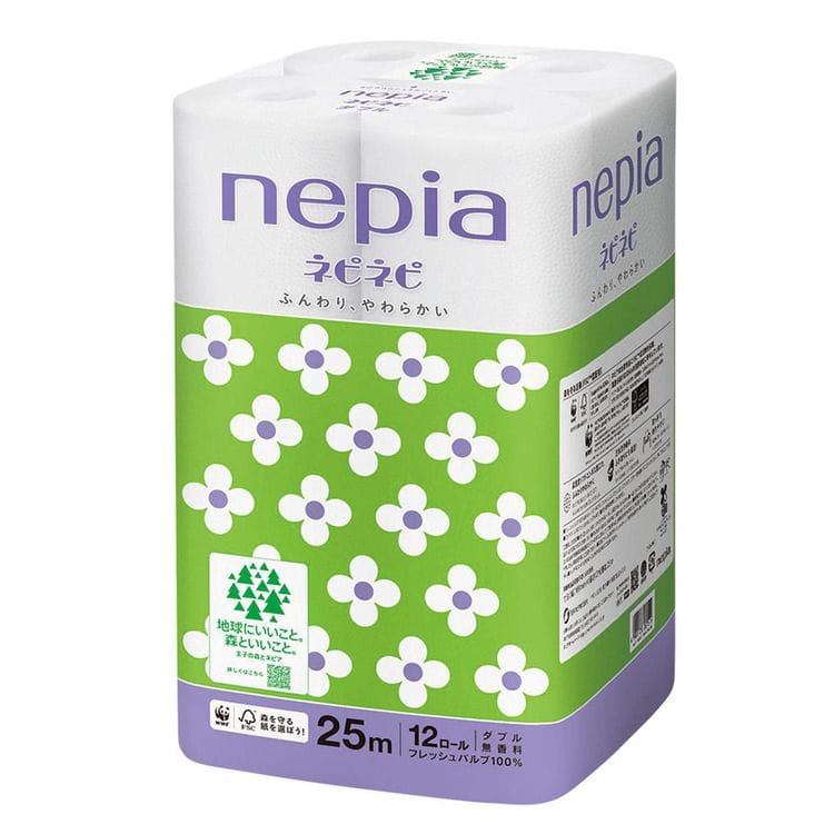 ネピア ネピネピ トイレットロール 12ロール ダブル 25m巻き 541355
