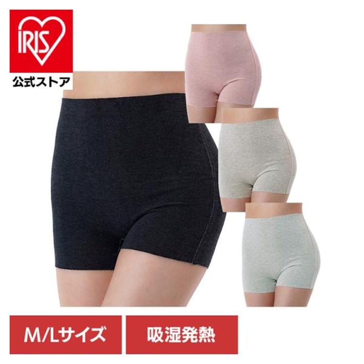 Fukuske 満足 美温活 おふとん心地 ショーツ 無地 1分丈 吸湿発熱 37-4104F180 M ピンク