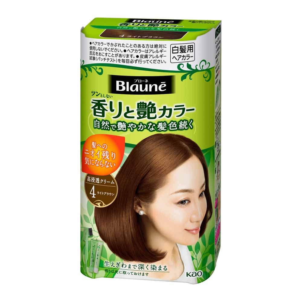【3個】ブローネ香りと艶カラークリーム<br>花王 ブローネ ヘアカラー 髪染め 毛染め 白髪染め クリーム 白髪 花王 ライトブラウン ブラウン ナチュラル アッシュ ダーク ロイヤル 深いナチュラル 黒味のダークブラウン ハニ-ブラウン