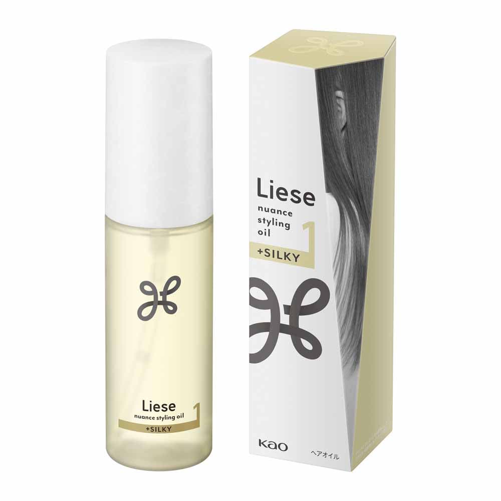 リーゼ ニュアンススタイリングオイル<br>花王 リーゼ オイル ヘアオイル ダメージケア 洗い流さない べたつかない まとまる シルキー ホワイトフローラル&サボンの香り 花王 シルキー モイスト ソフトウェット ウェット