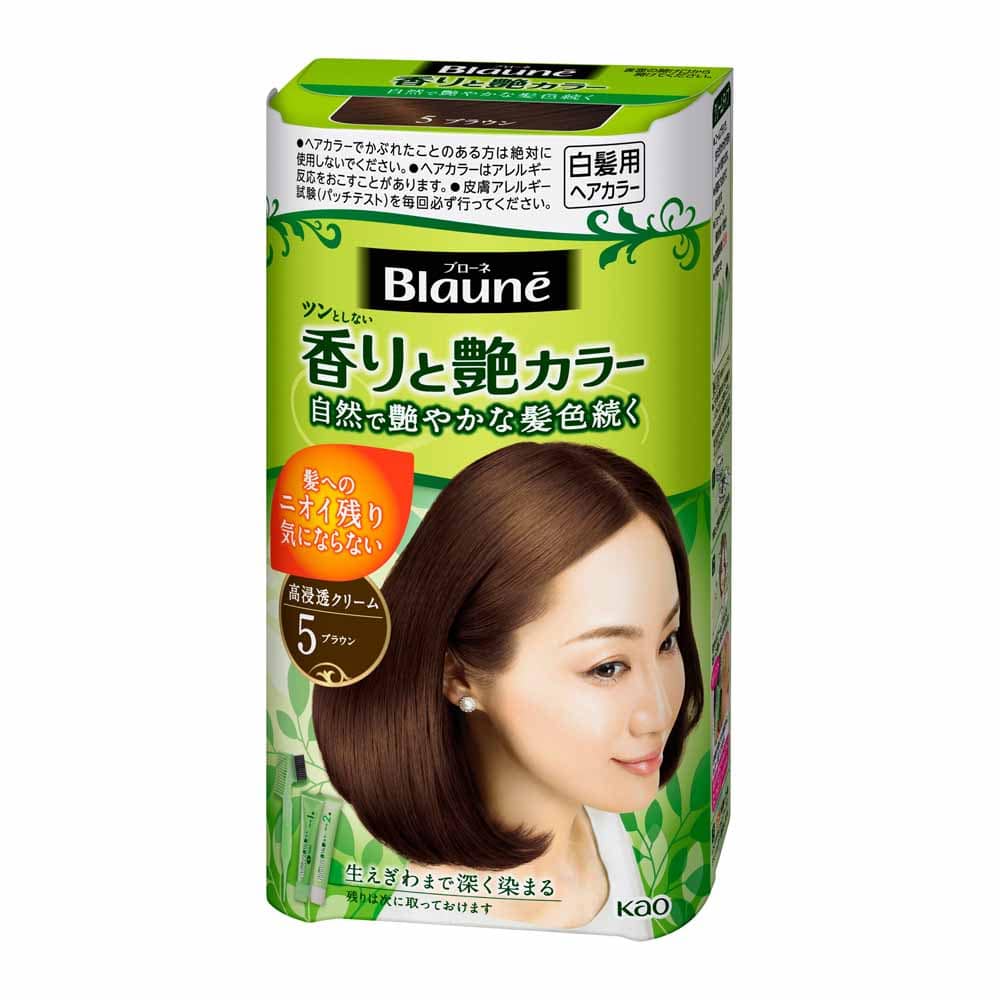 ブローネ香りと艶カラークリーム<br>花王 ブローネ ヘアカラー 髪染め 毛染め 白髪染め クリーム 白髪 花王 ライトブラウン  ブラウン ナチュラル アッシュ ダーク ロイヤル 深いナチュラル 黒味のダークブラウン ハニ－ブラウン