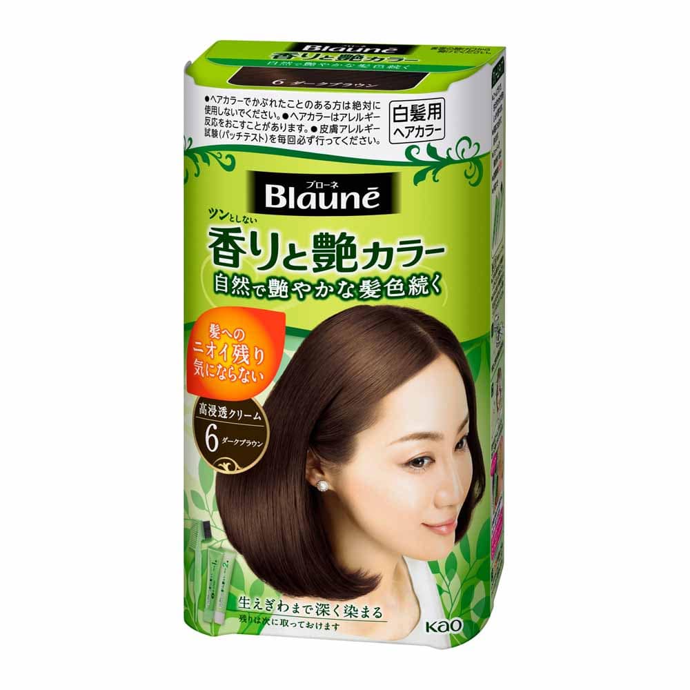 ブローネ香りと艶カラークリーム<br>花王 ブローネ ヘアカラー 髪染め 毛染め 白髪染め クリーム 白髪 花王 ライトブラウン  ブラウン ナチュラル アッシュ ダーク ロイヤル 深いナチュラル 黒味のダークブラウン ハニ－ブラウン