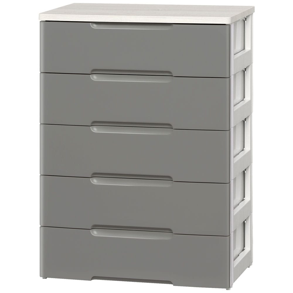 チェスト 収納ケース 5段 引き出し プラスチック 幅73cm 奥行41.5cm 高さ100cm 木天板 シンプル 大容量 衣装 衣類 洋服 整理 タンス クローゼット リビングチェスト ランドリールーム 収納チェスト 引出し たんす 収納 アイリスオーヤマ HG-725R *