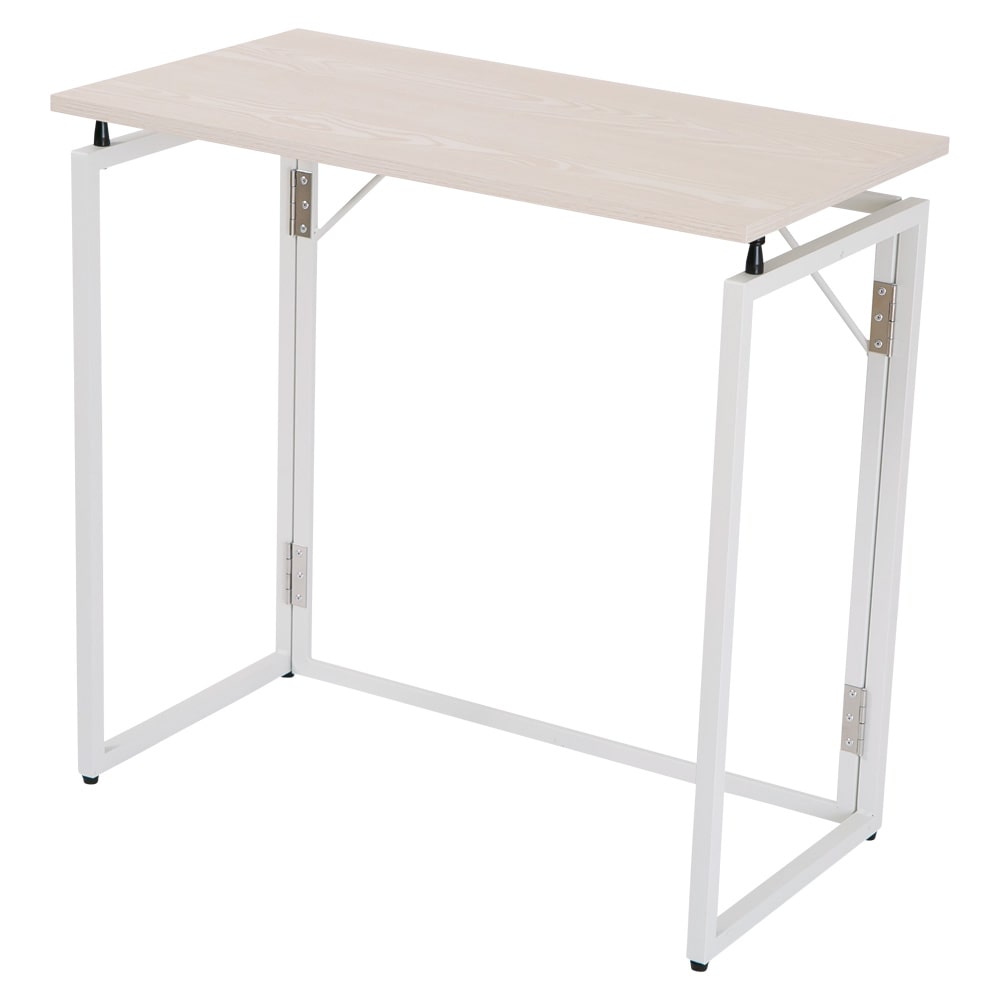 折りたたみ デスク アジャスター付き フォールディングデスク <br>折りたたみ デスク アジャスター付き フォールディング 在宅 お手入れ簡単 デスクワーク 天板木目 折り畳み 折り畳みデスク ブラウン ホワイト ナチュラル