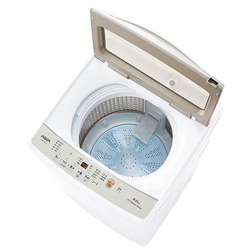 【長期保証付】アクア(AQUA) AQW-S6P-W(ホワイト) 全自動洗濯機 洗濯6kg