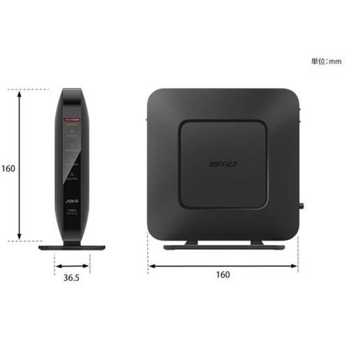 バッファロー(BUFFALO) WSR-1800AX4P-BK(ブラック) AirStation Wi-Fi 6