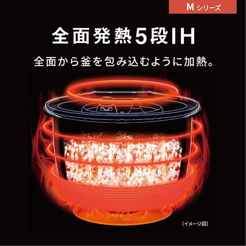 【長期保証付】パナソニック(Panasonic) SR-M10A-K(ブラック) おどり炊き 可変圧力IHジャー炊飯器 5.5合