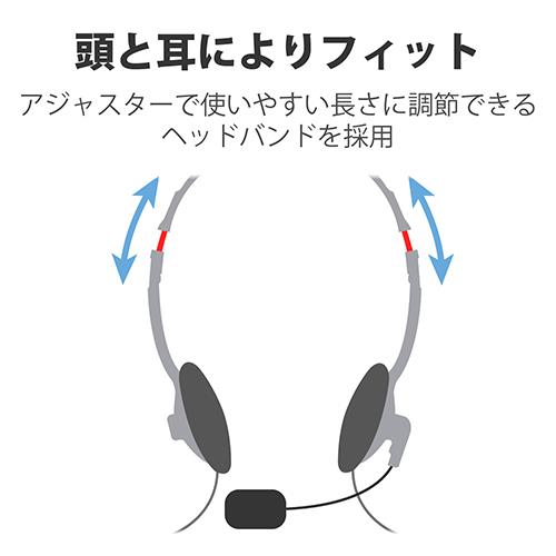 エレコム(ELECOM) HS-FBE01USV(シルバー) 両耳小型オーバーヘッド