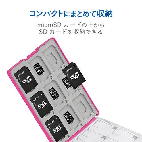 エレコム(ELECOM) CMC-SDCPP36PN(ピンク) SD/microSDカードケース プラスチックタイプ: ECカレント ANA  Mall店｜ANA Mall｜マイルが貯まる・使えるショッピングモール