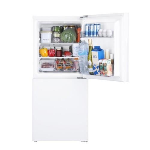 【長期保証付】ツインバード(TWINBIRD) HR-G912W(ホワイト) 2ドア冷凍冷蔵庫 右開き 121L 幅495mm