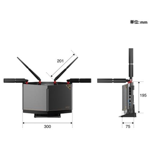 バッファロー(BUFFALO) WXR-11000XE12 Wi-Fi 6E対応ルーター フラッグ ...