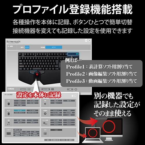 エレコム(ELECOM) TK-TB01UMBK(ブラック) ﾄﾗｯｸﾎﾞｰﾙ付き有線ﾌﾙｷｰﾎﾞｰﾄﾞ 108キー(日本語配列)+ﾏｳｽ 4ﾎﾞﾀﾝ