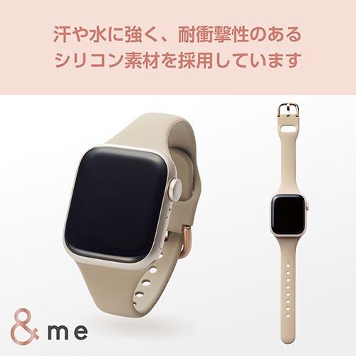 エレコム(ELECOM) AW-41BDSCJGB(ｸﾞﾚｰｼﾞｭ) Apple Watch用 シリコン