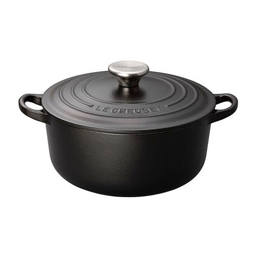 ル・クルーゼ(LE CREUSET) ココット・ロンド 22cmマットブラック キッチン用品 - Thebuildteam