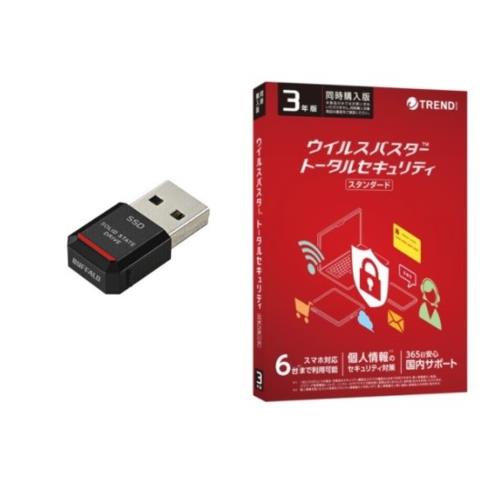 SSD-PST250U3-BA コンパクトSSD 250GB + ウイルスバスター トータル