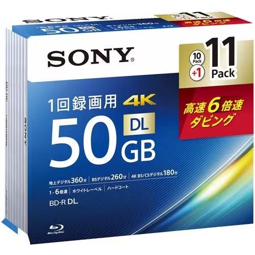 ソニー(SONY) 11BNR2VMPS6 録画用 BD-R DL 2層 50GB 1回録画